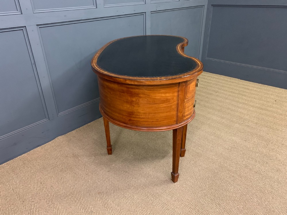 Inlaid Satinwood Kidney Shaped Desk View XI