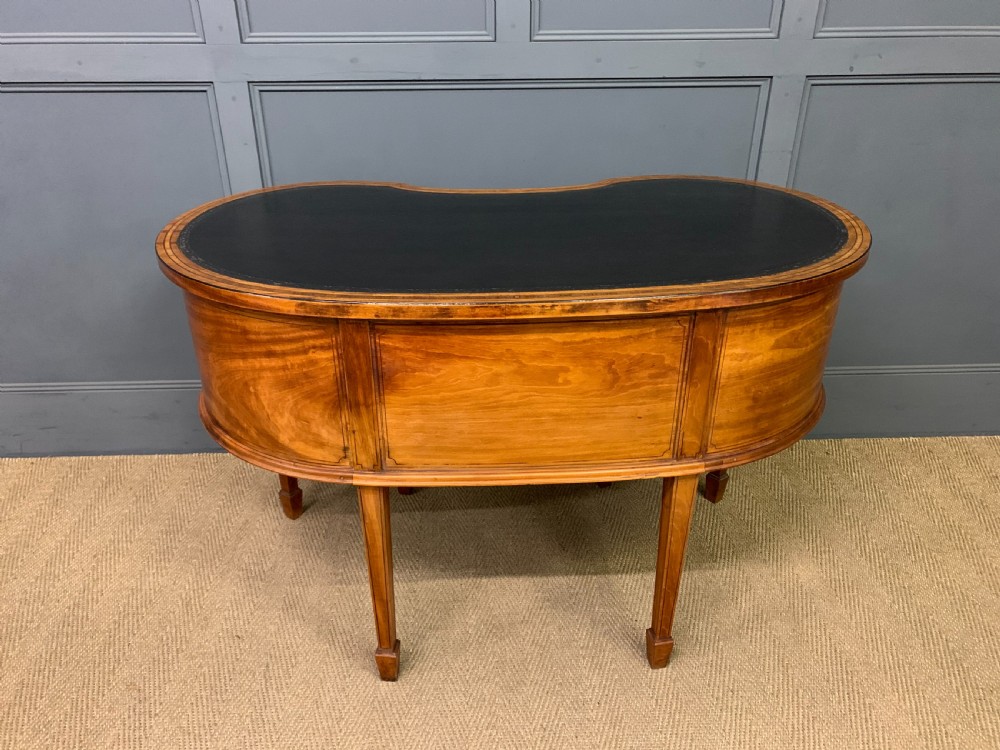 Inlaid Satinwood Kidney Shaped Desk View XV