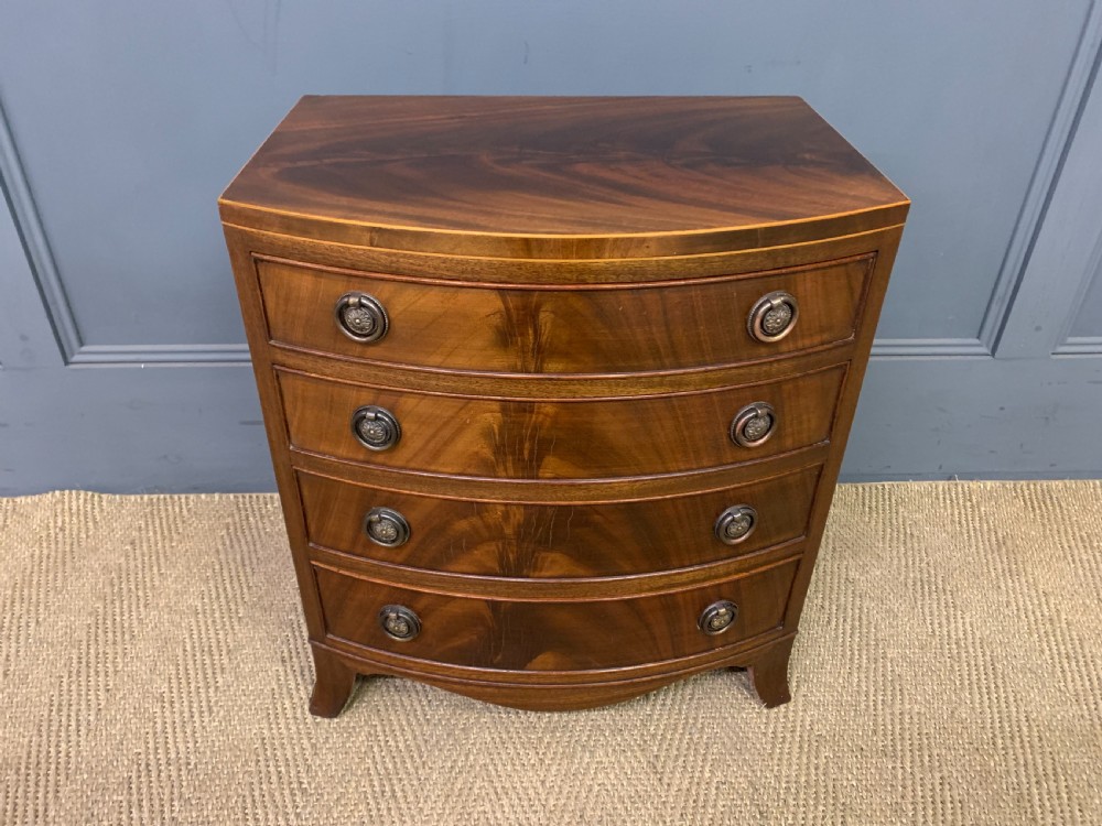 Edwardian Flame Mahogany Miniature Chest