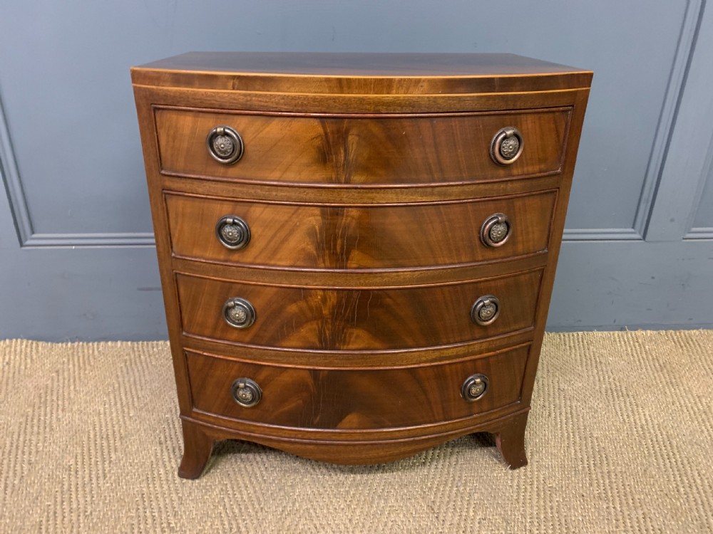 Edwardian Flame Mahogany Miniature Chest View II