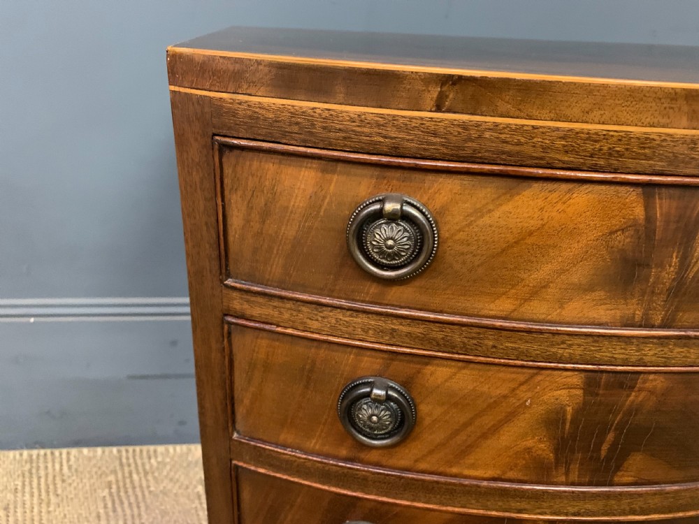 Edwardian Flame Mahogany Miniature Chest View V