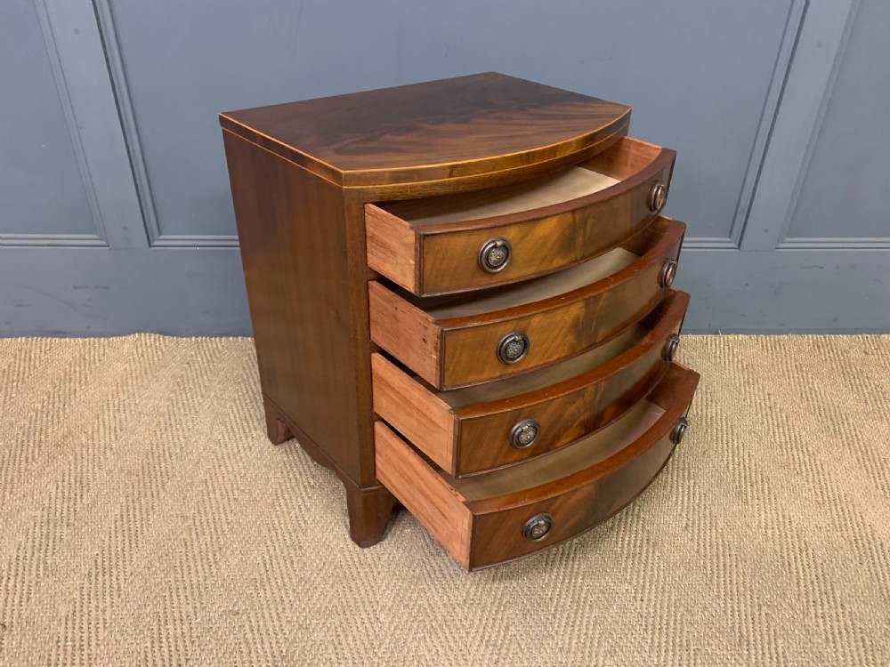 Edwardian Flame Mahogany Miniature Chest View VII
