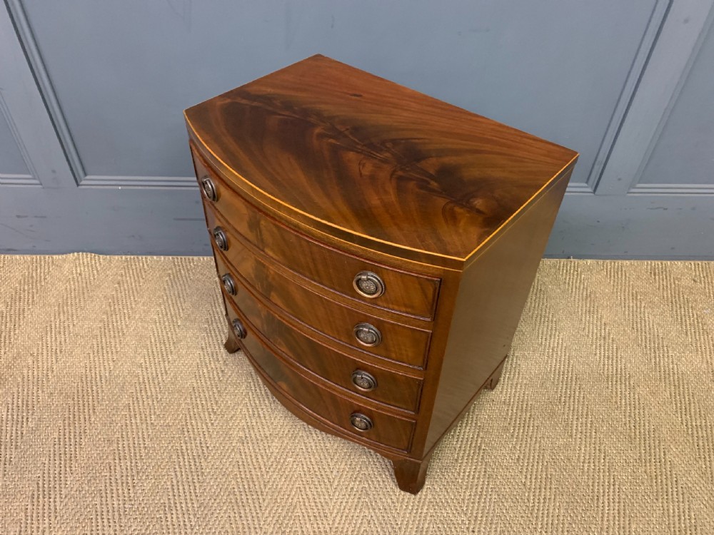 Edwardian Flame Mahogany Miniature Chest View X