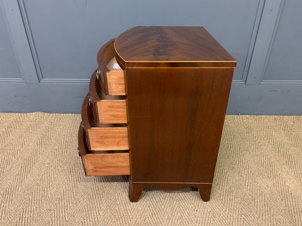 Edwardian Flame Mahogany Miniature Chest View XI