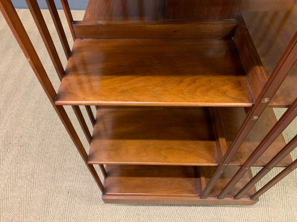 Large Sized 3 Tier Walnut Revolving Bookcase View X