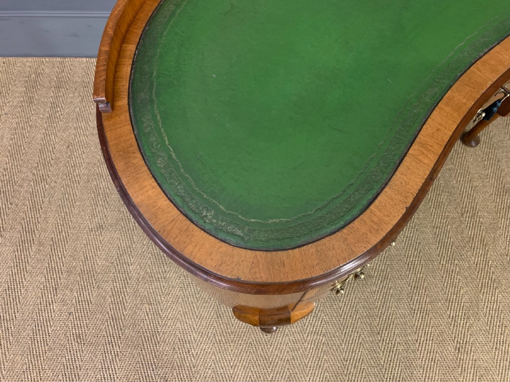 Burr Walnut Kidney Shaped Desk View IX