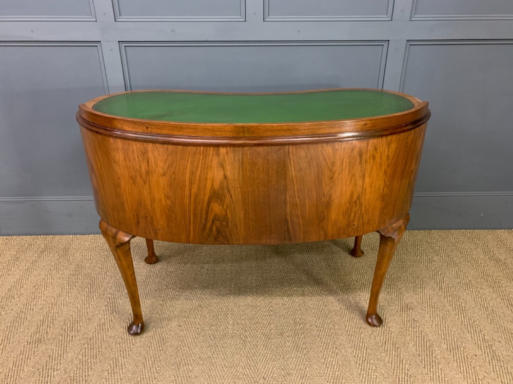 Burr Walnut Kidney Shaped Desk View XIII