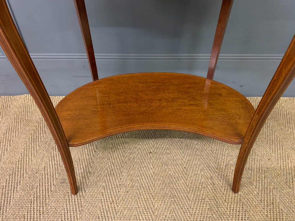 Inlaid Mahogany Kidney Shaped Table View V
