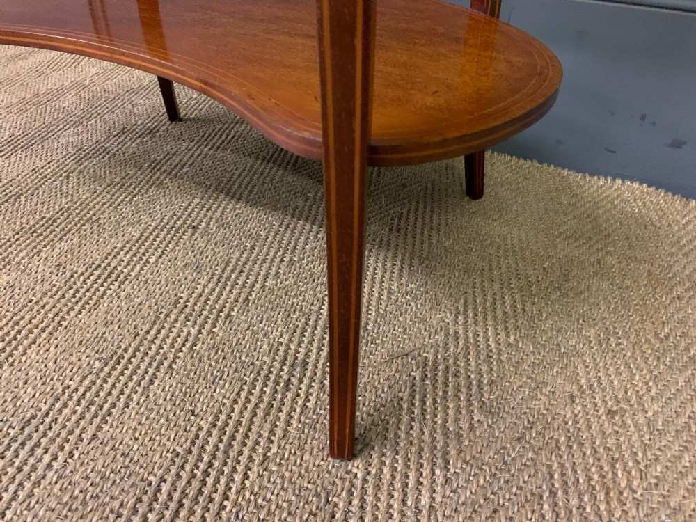 Inlaid Mahogany Kidney Shaped Table View VI