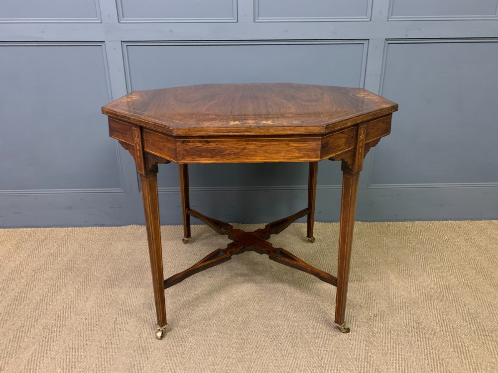 Octagonal Inlaid Rosewood Centre Table View II