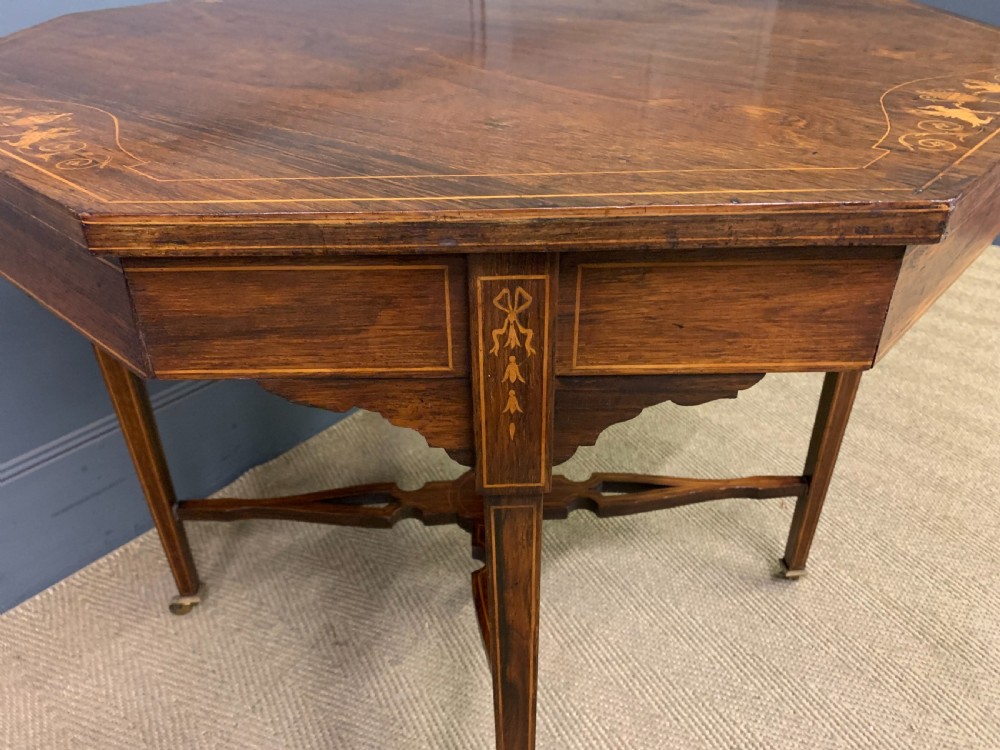 Octagonal Inlaid Rosewood Centre Table View V