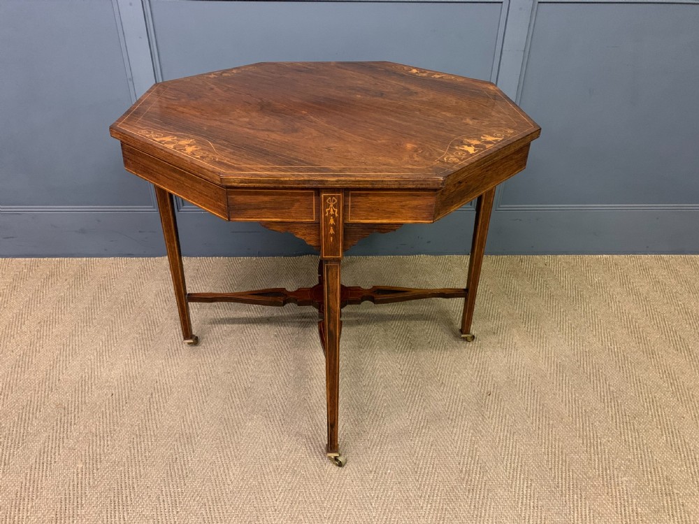 Octagonal Inlaid Rosewood Centre Table View VII