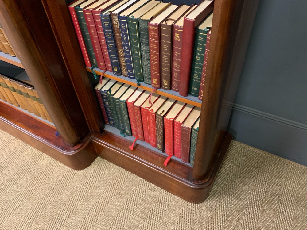 Victorian Mahogany Break Front Open Bookcase View VIII