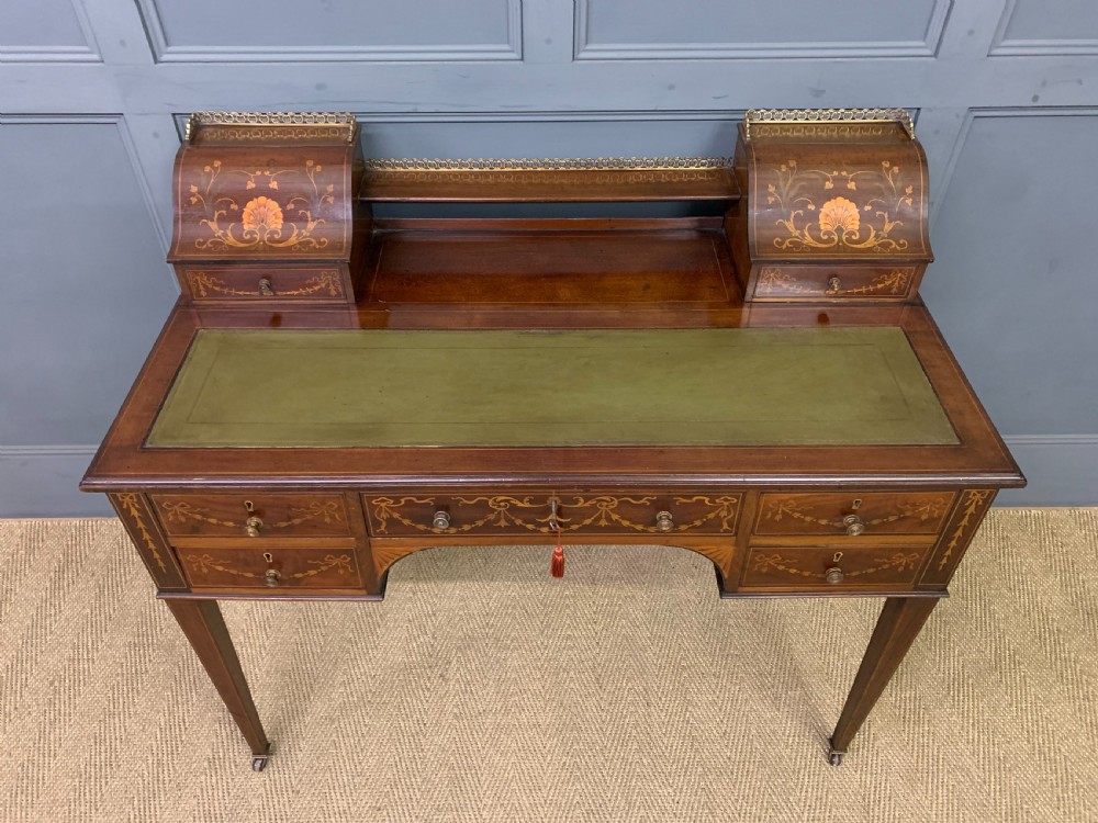 Edwardian Inlaid Mahogany Writing Desk View III