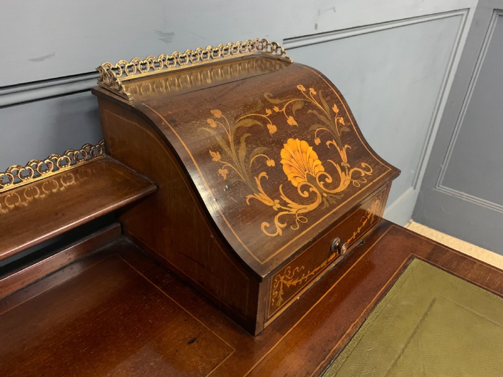 Edwardian Inlaid Mahogany Writing Desk View V
