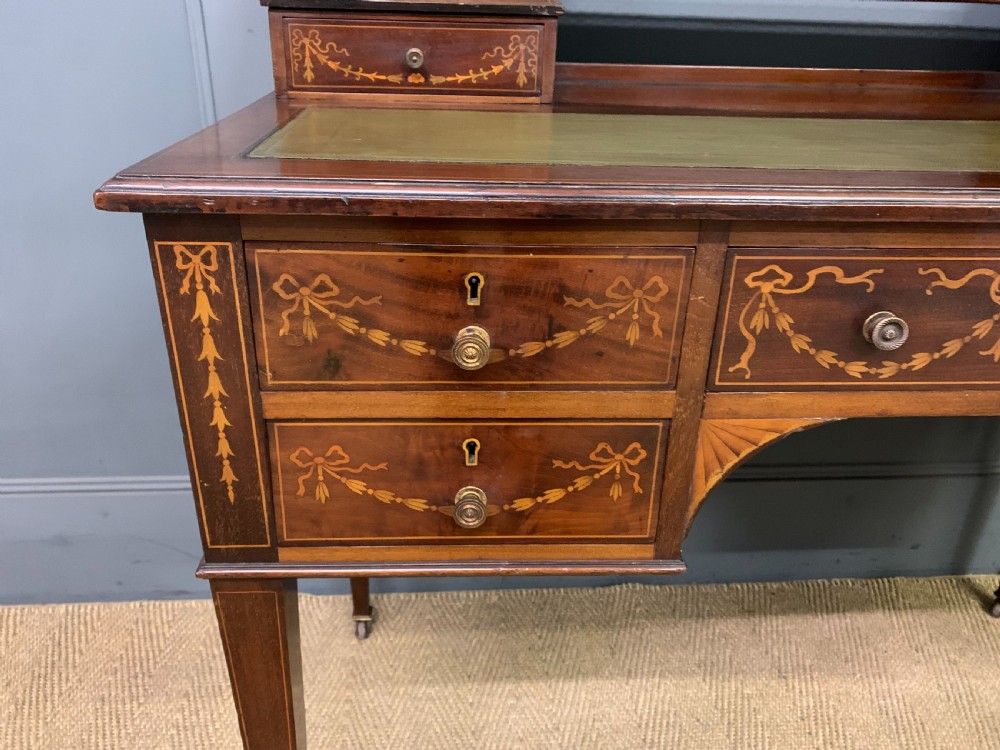 Edwardian Inlaid Mahogany Writing Desk View VIII