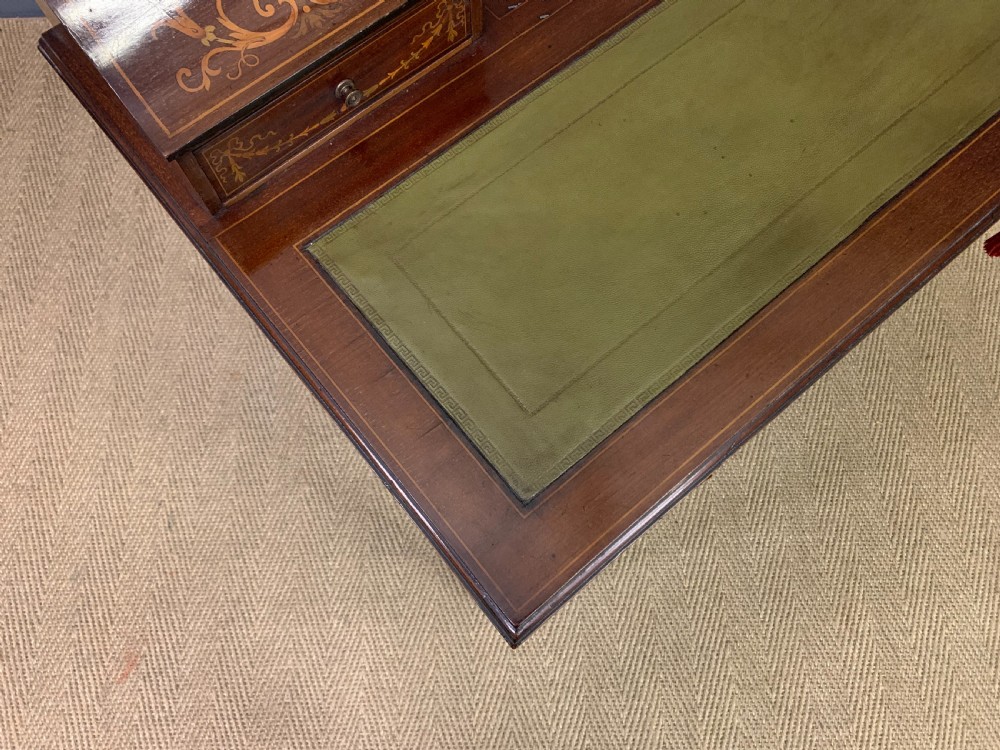 Edwardian Inlaid Mahogany Writing Desk View XIII