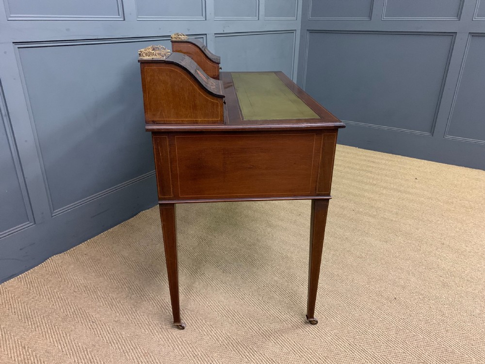 Edwardian Inlaid Mahogany Writing Desk View XIV