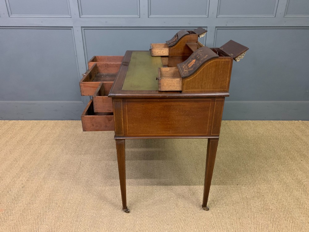 Edwardian Inlaid Mahogany Writing Desk View XVIII