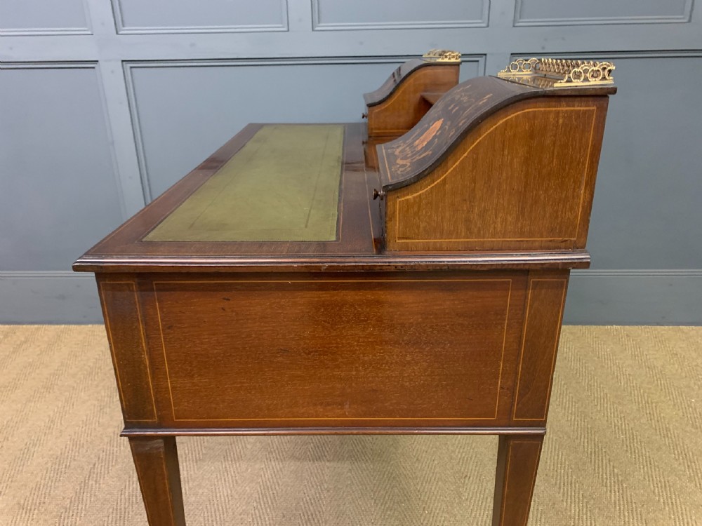 Edwardian Inlaid Mahogany Writing Desk View XIX