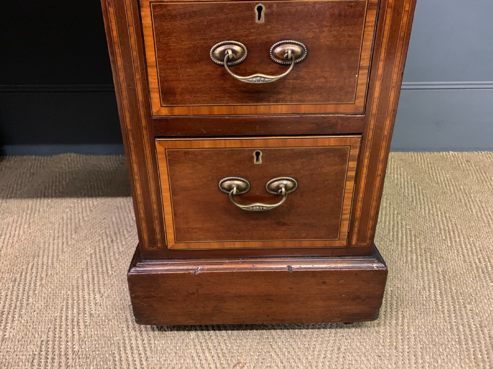 Inlaid Mahogany Pedestal Desk View VI