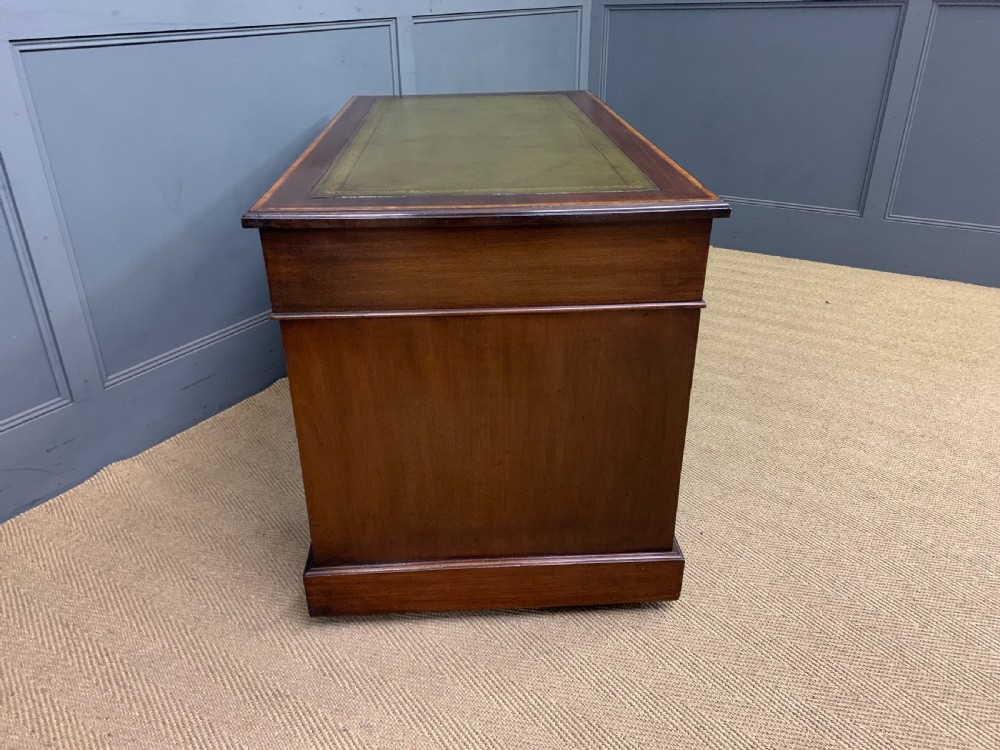Inlaid Mahogany Pedestal Desk View VIII