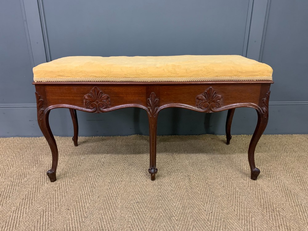 Rococo Style Mahogany Duet Stool View III