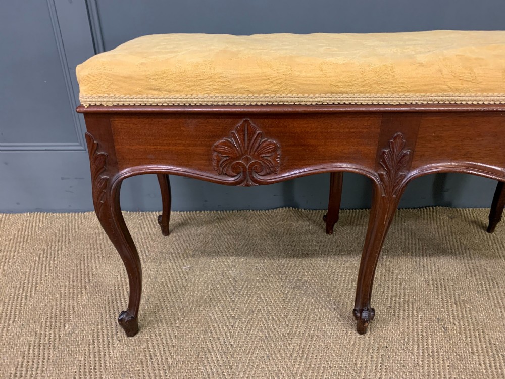 Rococo Style Mahogany Duet Stool View V