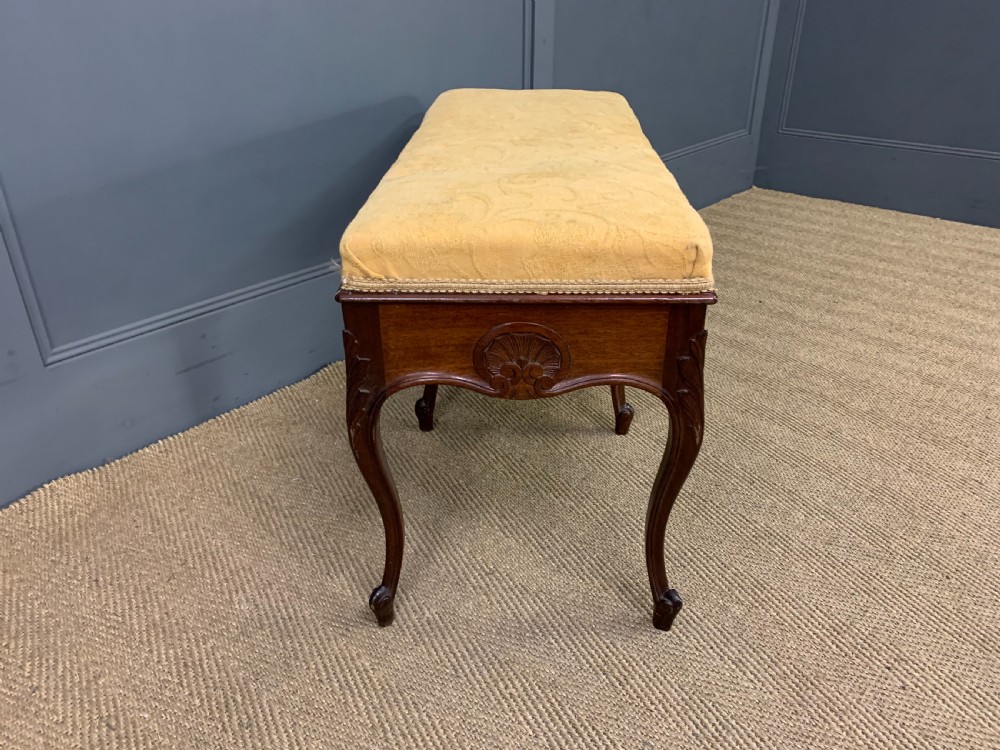 Rococo Style Mahogany Duet Stool View VII