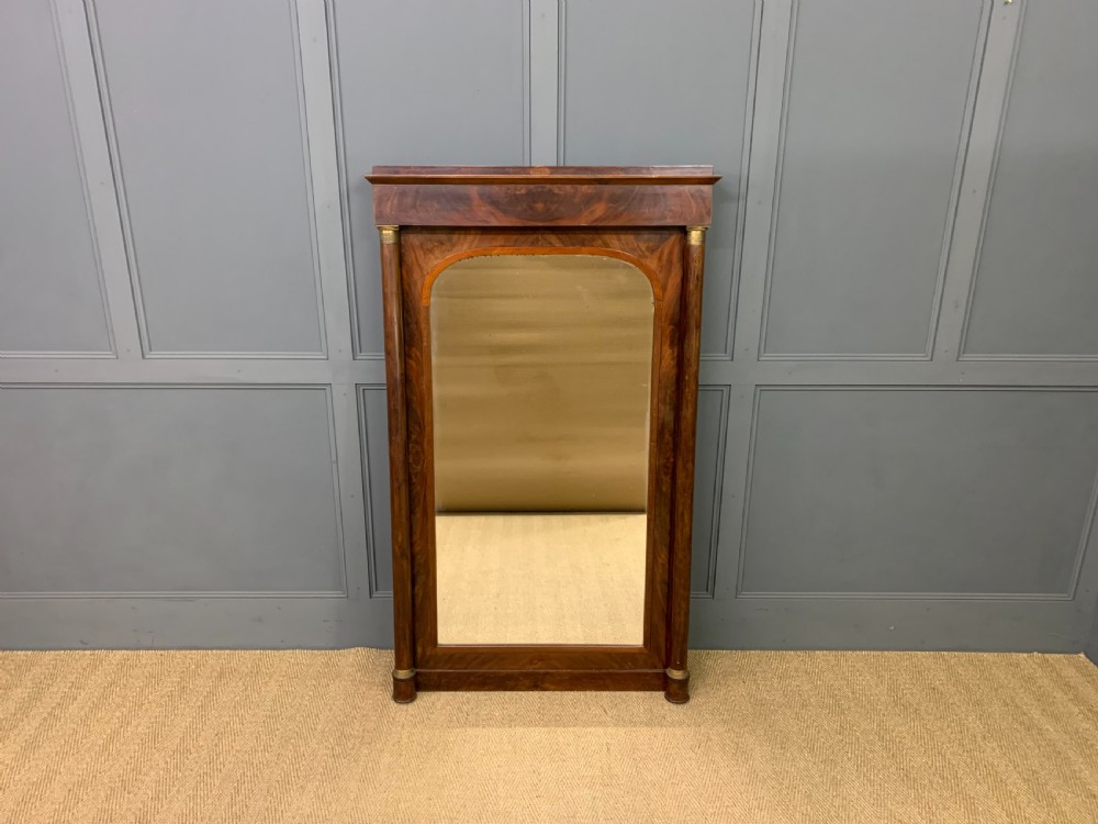 Large French Empire Mahogany Pier Mirror View II