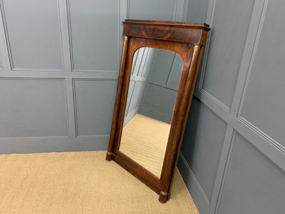 Large French Empire Mahogany Pier Mirror View IX