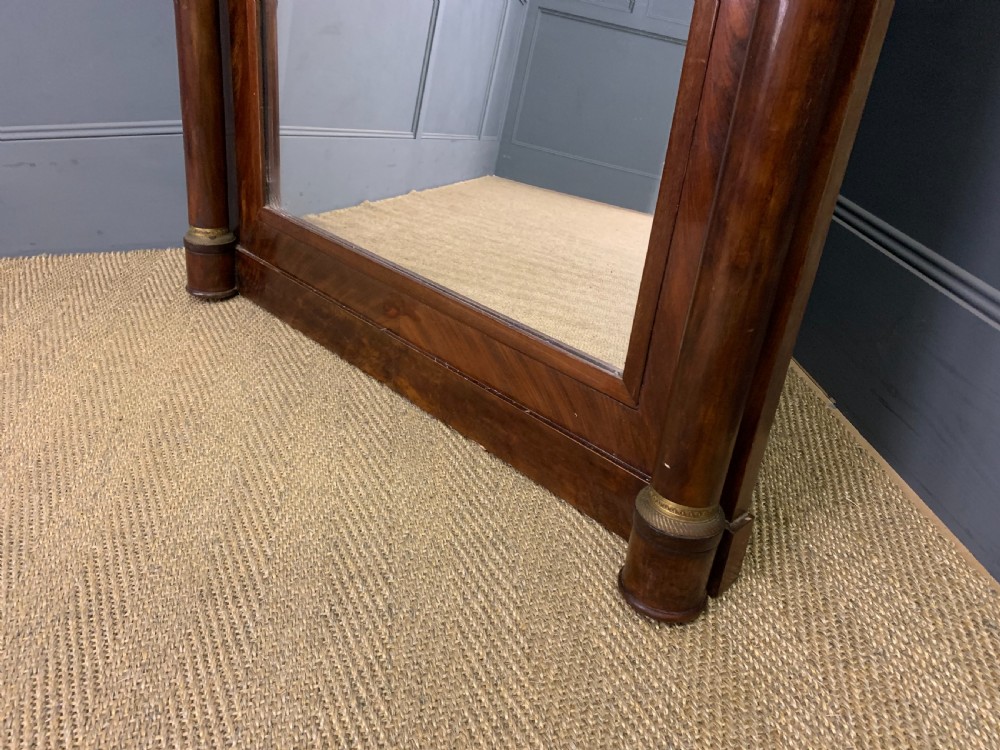 Large French Empire Mahogany Pier Mirror View X