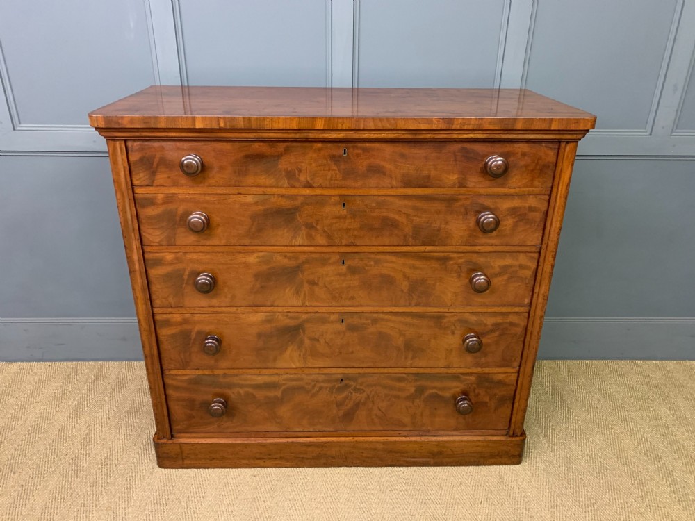 Victorian Figured Mahogany Chest of Drawers