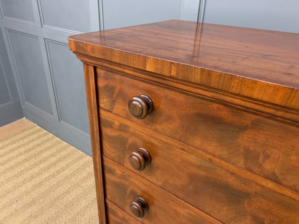 Victorian Figured Mahogany Chest of Drawers View III