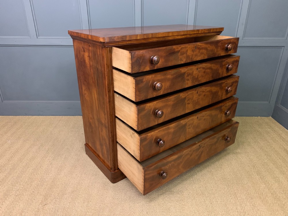 Victorian Figured Mahogany Chest of Drawers View XI