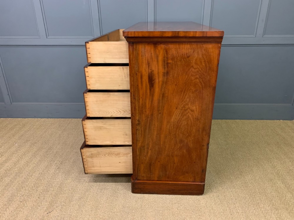Victorian Figured Mahogany Chest of Drawers View XIII