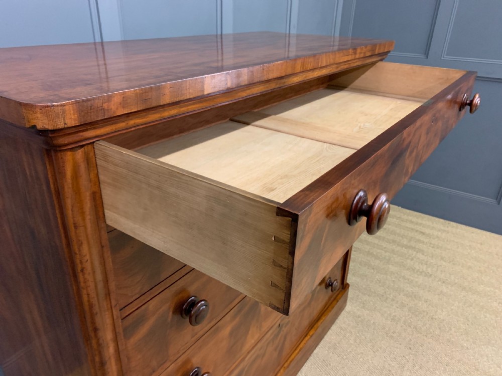 Victorian Figured Mahogany Chest of Drawers View XVI