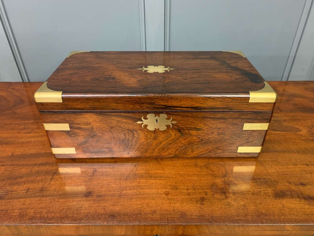 Large Regency Rosewood Military Writing Box View II