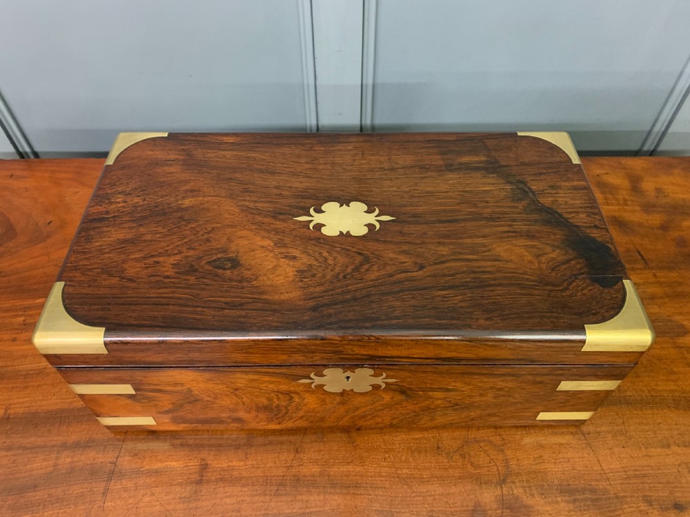 Large Regency Rosewood Military Writing Box View IV