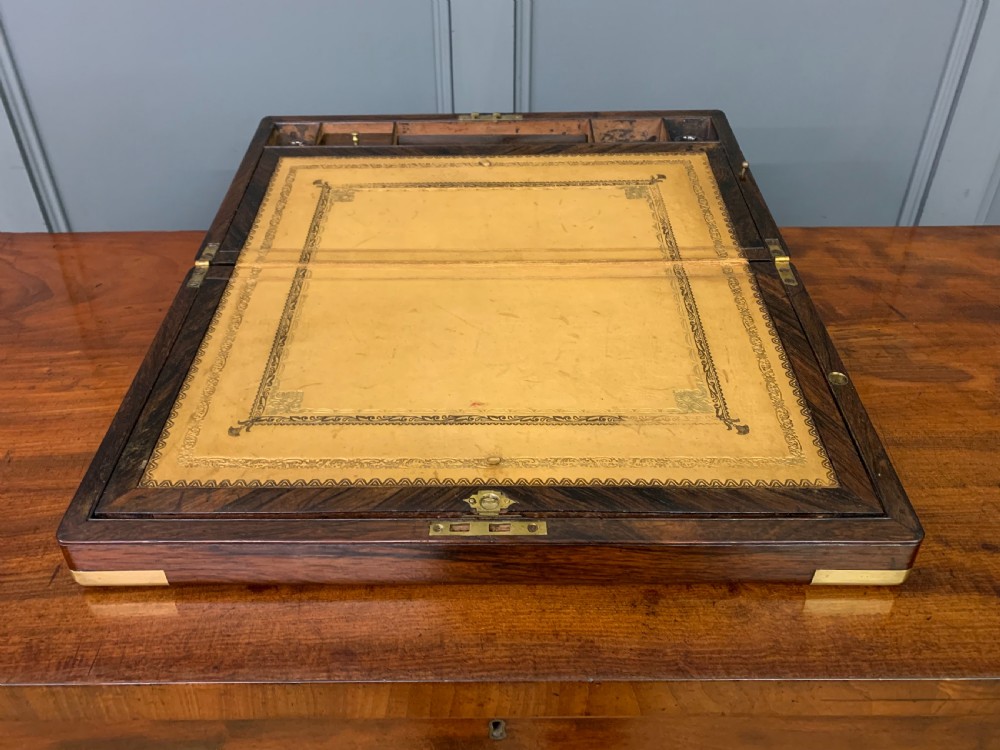 Large Regency Rosewood Military Writing Box View X