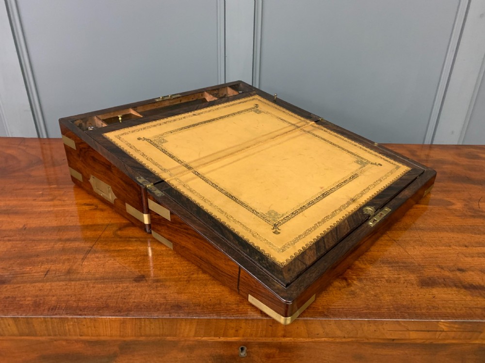 Large Regency Rosewood Military Writing Box View XIV