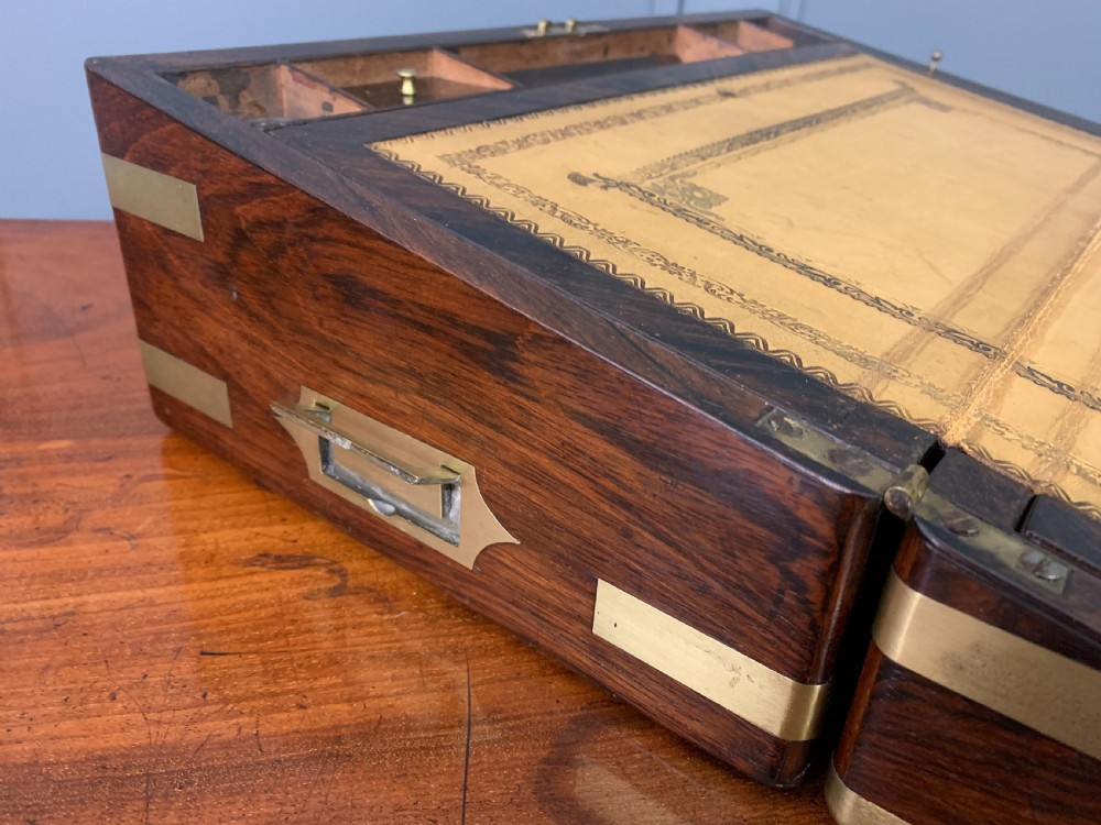 Large Regency Rosewood Military Writing Box View XV
