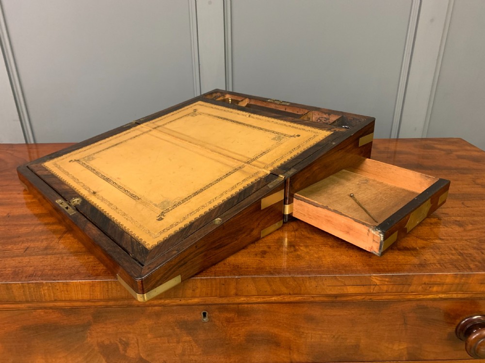 Large Regency Rosewood Military Writing Box View XVII