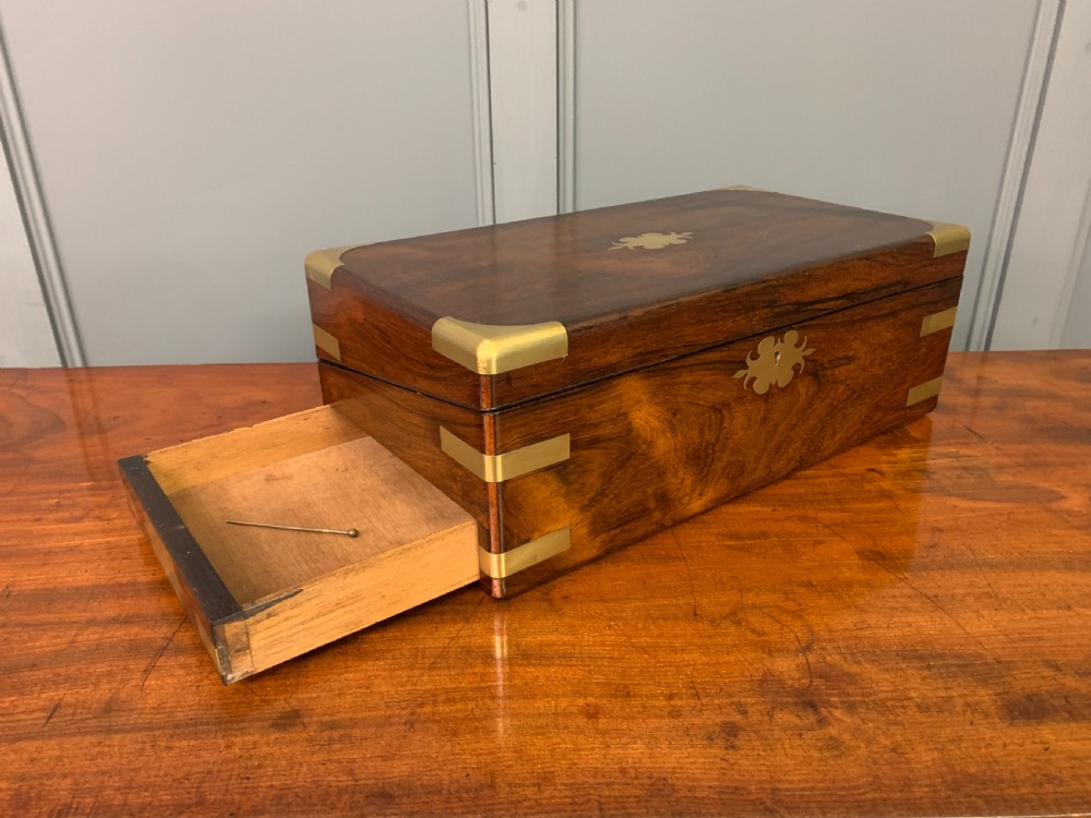 Large Regency Rosewood Military Writing Box View XIX