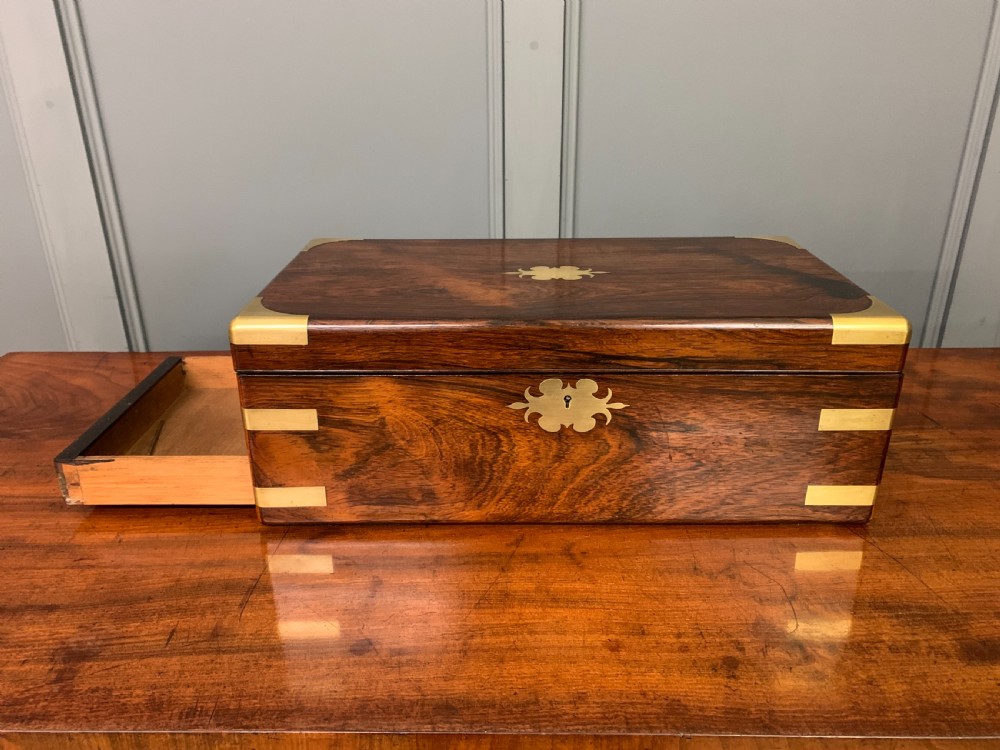 Large Regency Rosewood Military Writing Box View XX