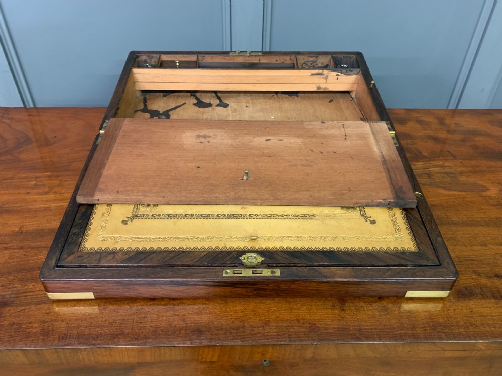 Large Regency Rosewood Military Writing Box View XXI