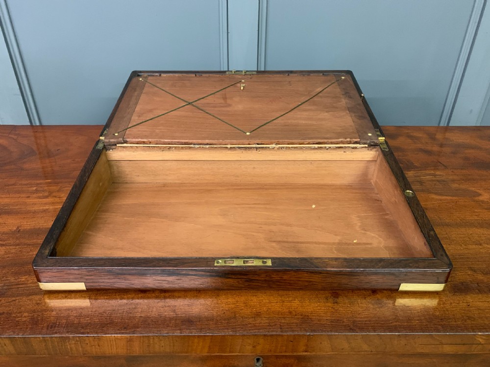 Large Regency Rosewood Military Writing Box View XXIV