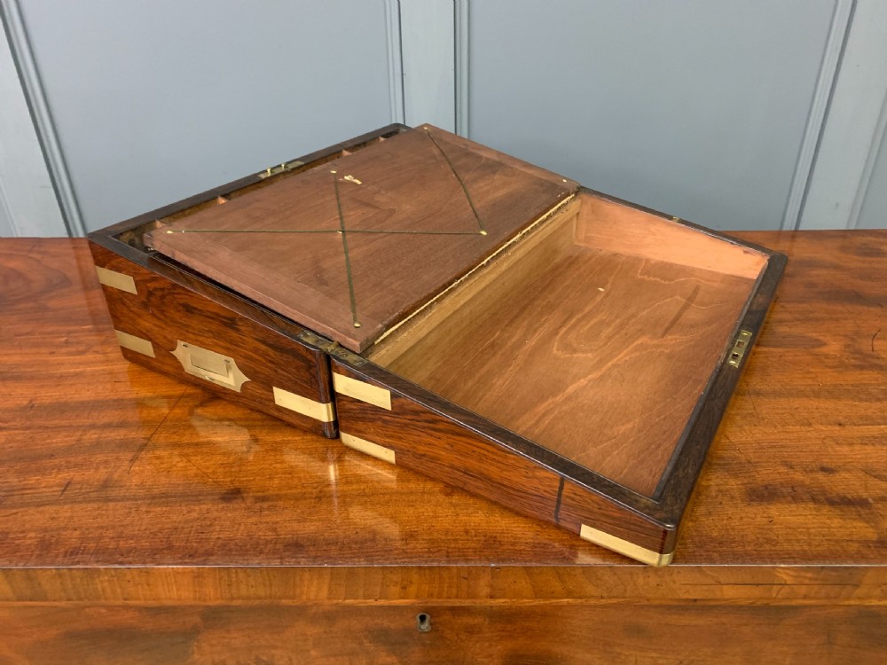 Large Regency Rosewood Military Writing Box View XXV