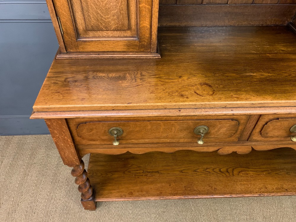 Welsh Oak Pot Board Dresser View III