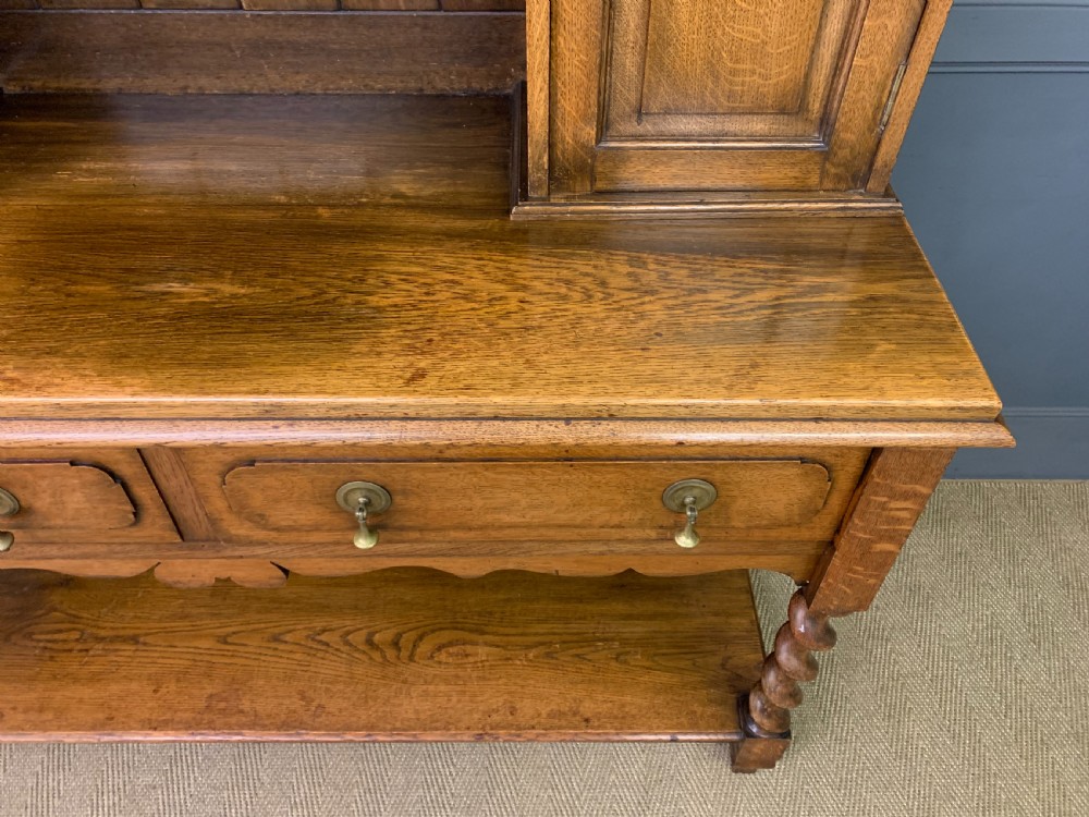 Welsh Oak Pot Board Dresser View IV